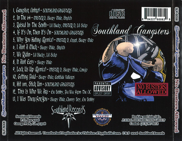 Southland Gangsters - No Busters Allowed Chicano Rap